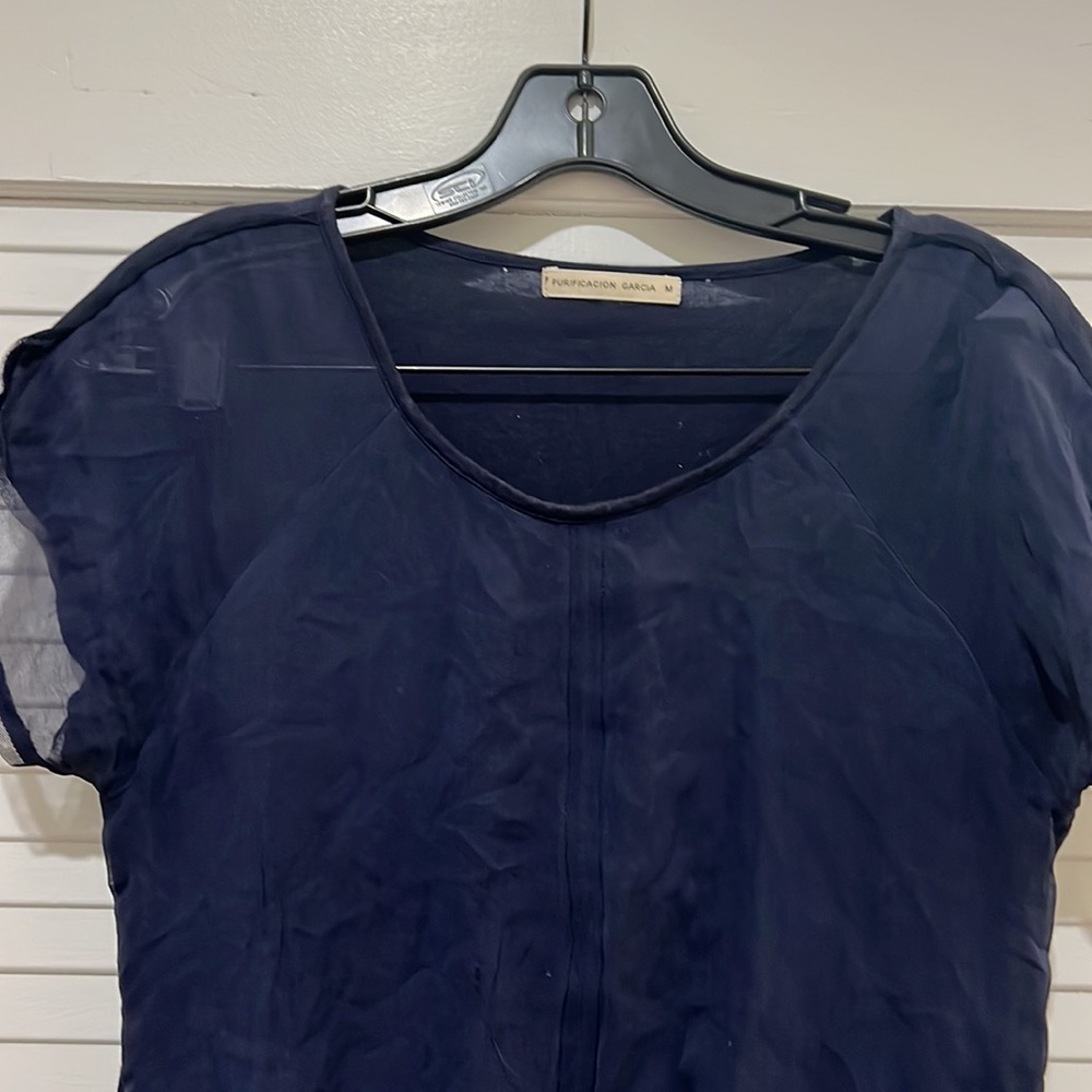 Navy Purificacion Garcia t-shirt - Picture 2 of 5